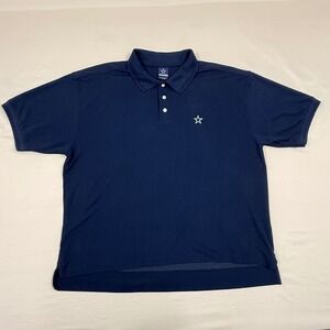 Dallas Cowboys Authentic Apparel XL Polo Shirt‎ Navy Blue Mens Football
